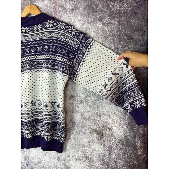 Vintage American Pride Sweater Womens Medium Fair Isle Indie Nordic Retro Y2K US - Picture 11 of 11